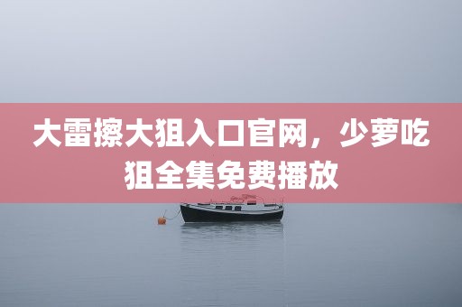 大雷擦大狙入口官网，少萝吃狙全集免费播放