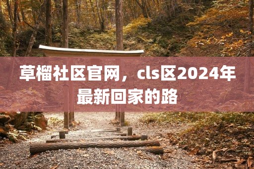 草榴社区官网，cls区2024年最新回家的路