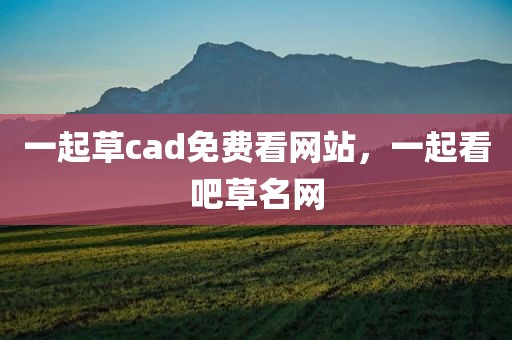 一起草cad免费看网站，一起看吧草名网