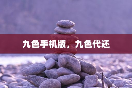 九色手机版，九色代还