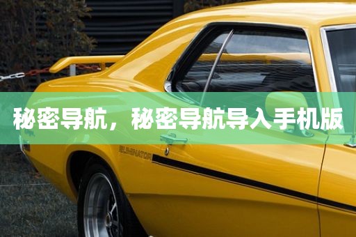 秘密导航，秘密导航导入手机版