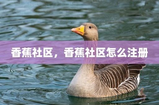 香蕉社区，香蕉社区怎么注册