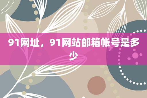 91网址，91网站邮箱帐号是多少