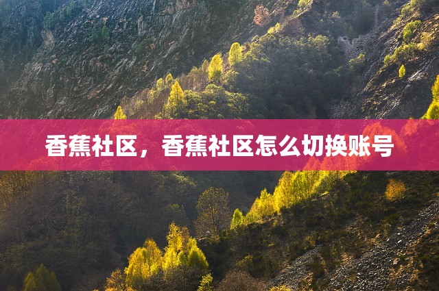 香蕉社区，香蕉社区怎么切换账号