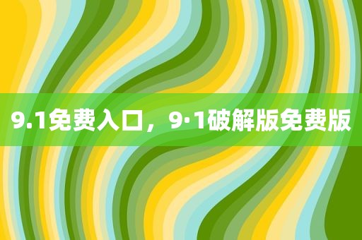 9.1免费入口，9·1破解版免费版