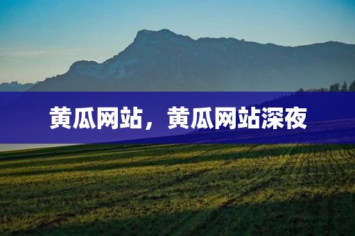 黄瓜网站，黄瓜网站深夜