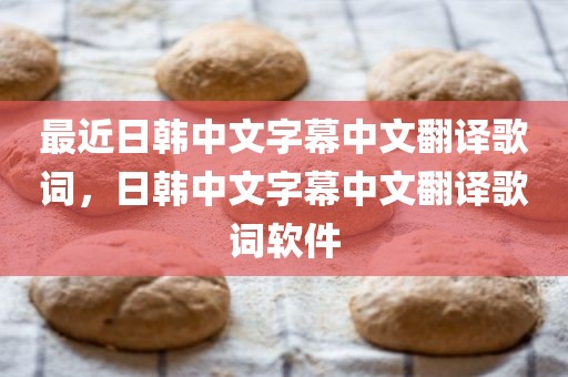 最近日韩中文字幕中文翻译歌词，日韩中文字幕中文翻译歌词软件