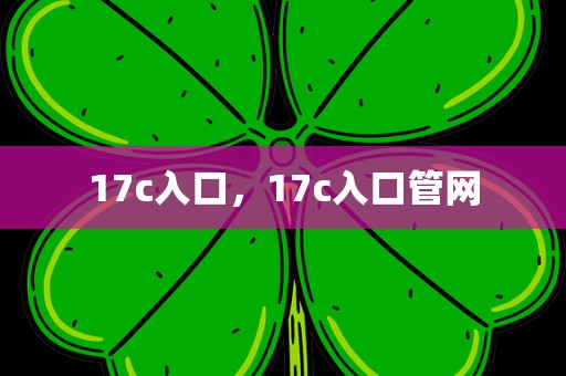 17c入口，17c入口管网