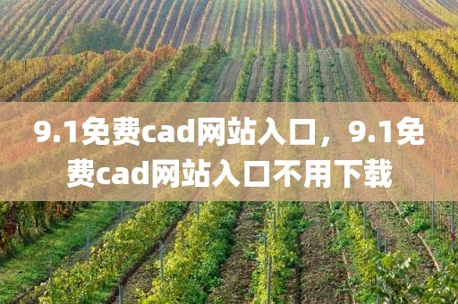 9.1免费cad网站入口，9.1免费cad网站入口不用下载