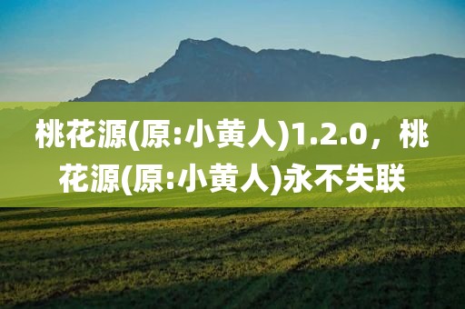 桃花源(原:小黄人)1.2.0，桃花源(原:小黄人)永不失联