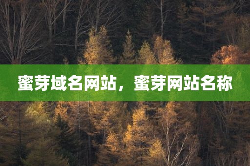 蜜芽域名网站，蜜芽网站名称