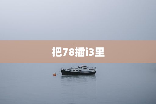 把78插i3里