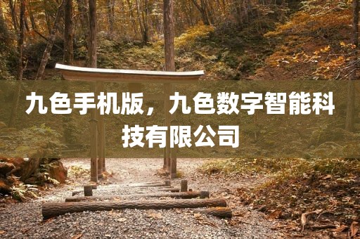 九色手机版，九色数字智能科技有限公司