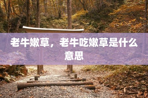 老牛嫩草，老牛吃嫩草是什么意思