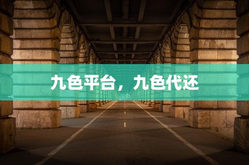九色平台，九色代还