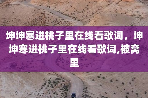 坤坤寒进桃子里在线看歌词，坤坤寒进桃子里在线看歌词,被窝里
