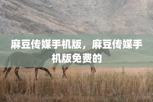 麻豆传媒手机版，麻豆传媒手机版免费的