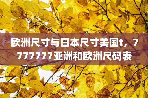 欧洲尺寸与日本尺寸美国t，7777777亚洲和欧洲尺码表