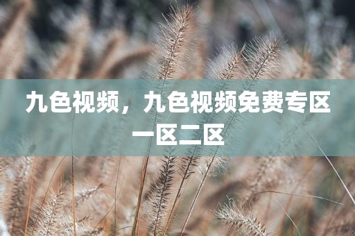 九色视频，九色视频免费专区一区二区