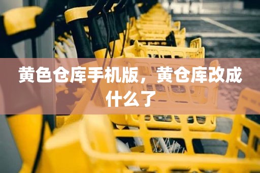黄色仓库手机版，黄仓库改成什么了