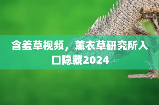 含羞草视频，薰衣草研究所入口隐藏2024