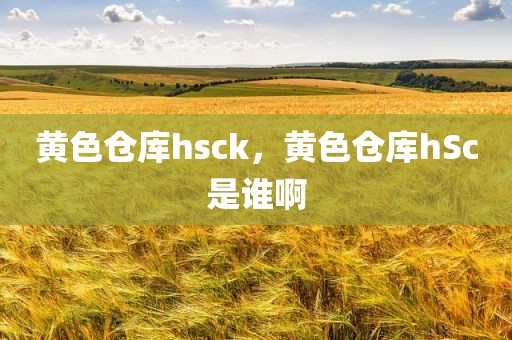 黄色仓库hsck，黄色仓库hSc是谁啊