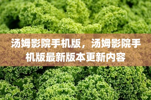 汤姆影院手机版，汤姆影院手机版最新版本更新内容