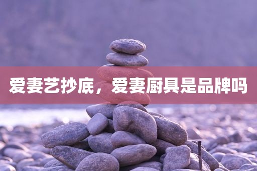 爱妻艺抄底，爱妻厨具是品牌吗