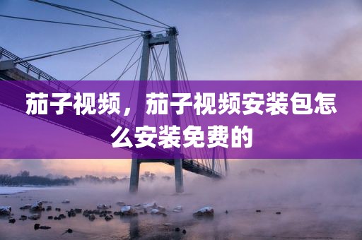 茄子视频，茄子视频安装包怎么安装免费的
