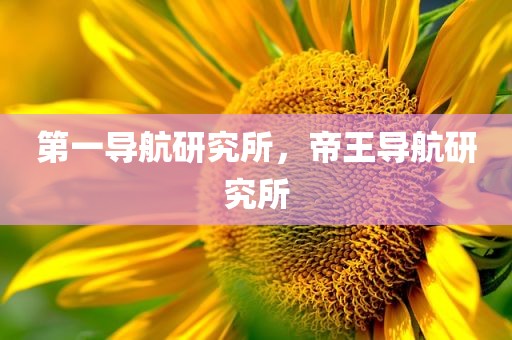 第一导航研究所，帝王导航研究所