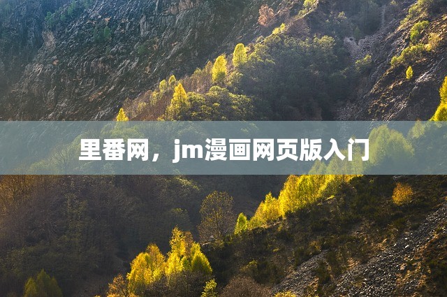 里番网，jm漫画网页版入门