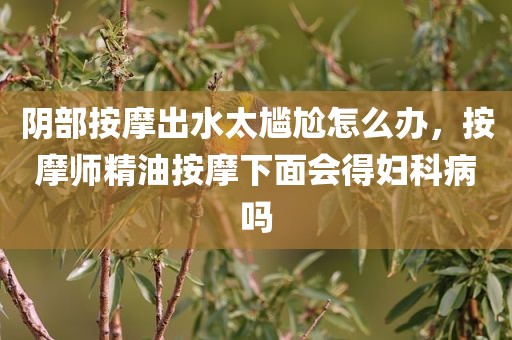 阴部按摩出水太尴尬怎么办，按摩师精油按摩下面会得妇科病吗
