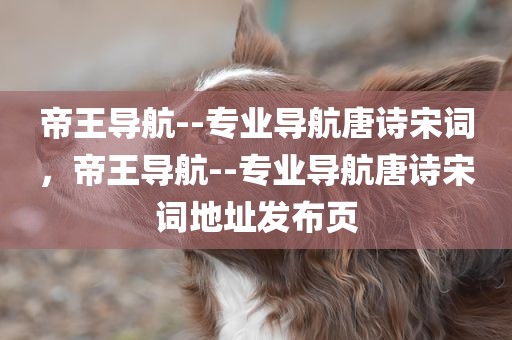 帝王导航--专业导航唐诗宋词，帝王导航--专业导航唐诗宋词地址发布页