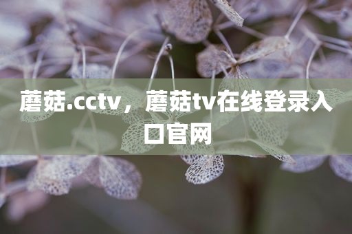 蘑菇.cctv，蘑菇tv在线登录入口官网