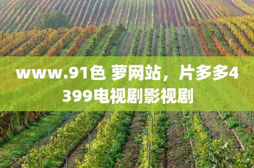 www.91色 萝网站，片多多4399电视剧影视剧