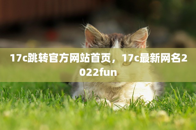 17c跳转官方网站首页，17c最新网名2022fun