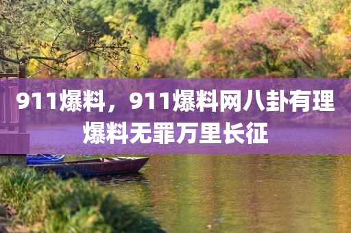 911爆料，911爆料网八卦有理爆料无罪万里长征
