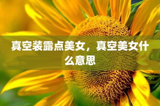 真空装露点美女，真空美女什么意思