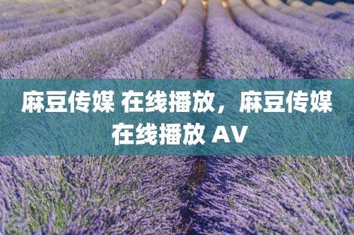 麻豆传媒 在线播放，麻豆传媒 在线播放 AV