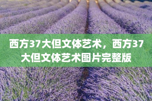 西方37大但文体艺术，西方37大但文体艺术图片完整版