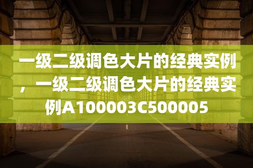 一级二级调色大片的经典实例，一级二级调色大片的经典实例A100003C500005