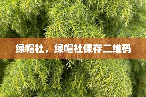 绿帽社，绿帽社保存二维码