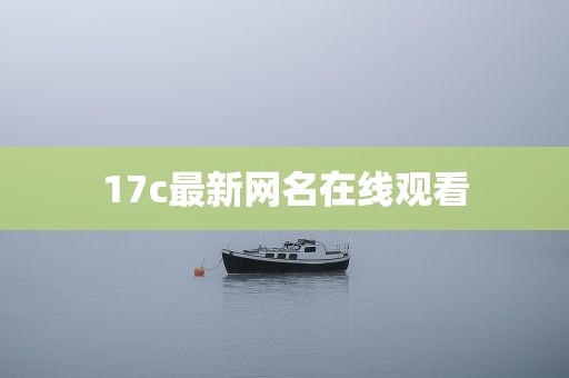 17c最新网名在线观看
