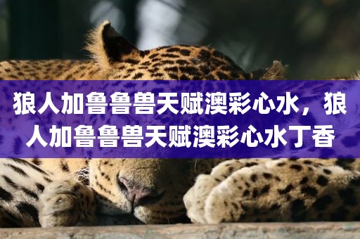 狼人加鲁鲁兽天赋澳彩心水，狼人加鲁鲁兽天赋澳彩心水丁香