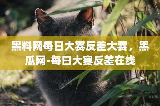 黑料网每日大赛反差大赛，黑瓜网-每日大赛反差在线