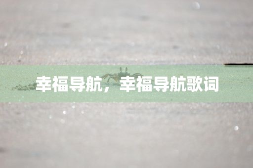 幸福导航，幸福导航歌词
