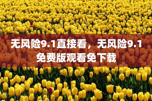 无风险9.1直接看，无风险9.1免费版观看免下载