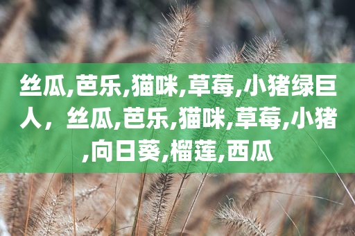丝瓜,芭乐,猫咪,草莓,小猪绿巨人，丝瓜,芭乐,猫咪,草莓,小猪,向日葵,榴莲,西瓜