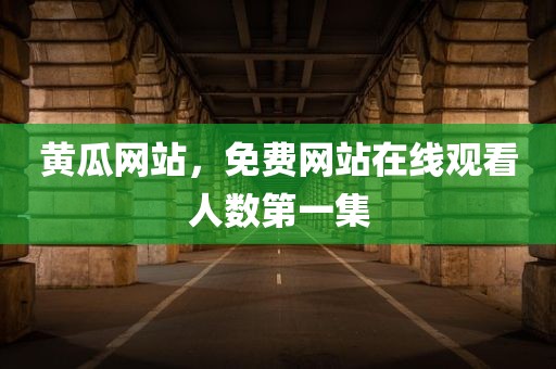 黄瓜网站，免费网站在线观看人数第一集