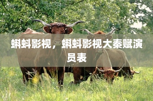 蝌蚪影视，蝌蚪影视大秦赋演员表